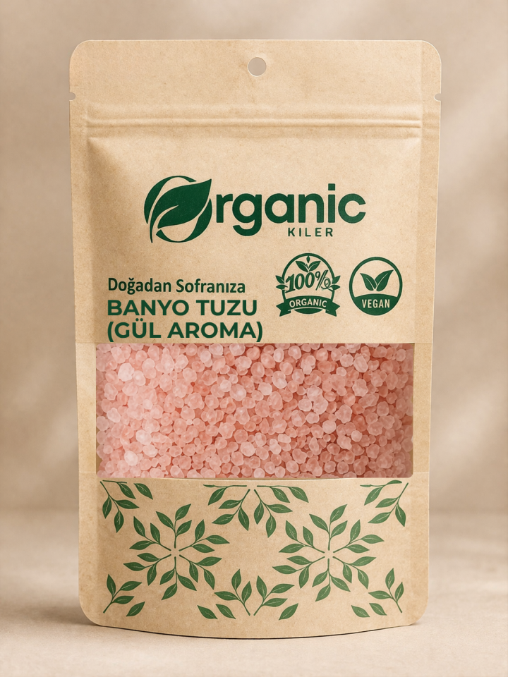 Doğal Gül Aromalı Banyo Tuzu | Ayak Bakım Tuzu | Rahatlatıcı & Yenileyici