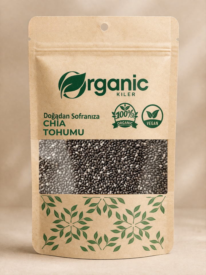 Chia Tohumu Organik Taze Elenmiş Yeni Mahsül