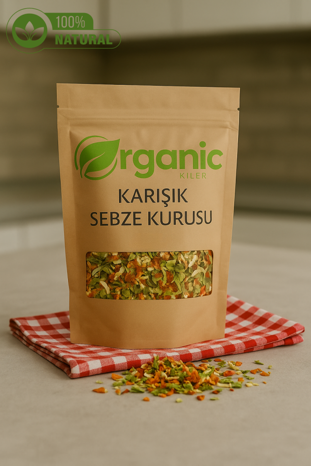 Doğal Karışık Sebze Kurusu 100gr – Turp, Ispanak, Pırasa, Domates, Biber