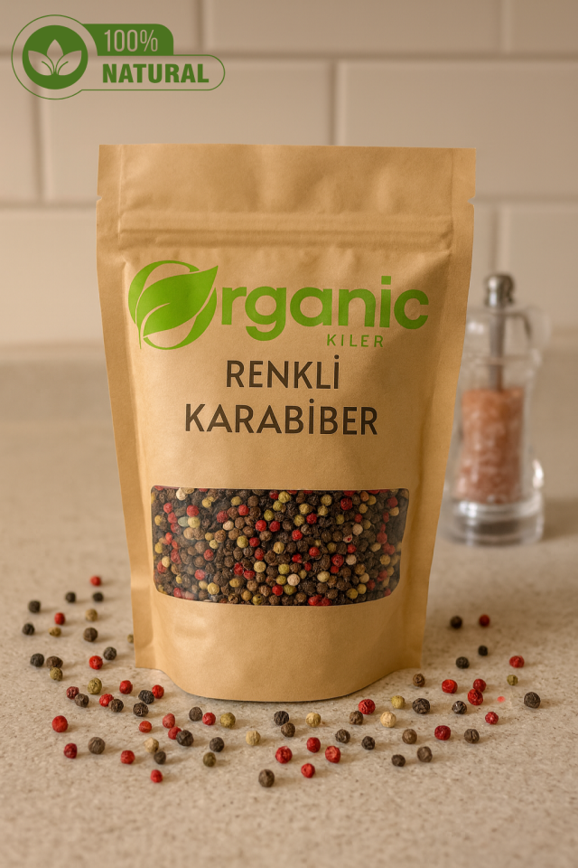 Katkısız Renkli Tane Karabiber 100gr – Organik ve Taze Mahsül