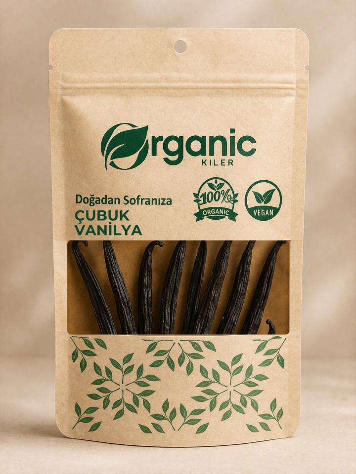 Doğal Çubuk Vanilya - 4 Adet Taze ve Yeni Mahsul - Premium Kalite