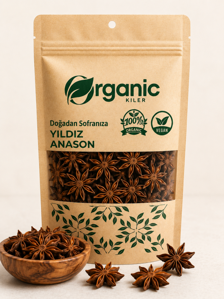 Yıldız Anason - Doğal ve Taze Mahsul - Premium Kalite Bütün Yıldız Anason