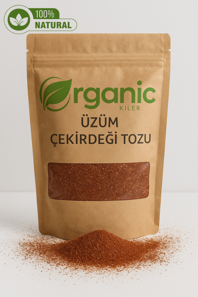 Üzüm Çekirdeği Tozu 100gr. İnce Öğütülmüş & Elenmiş, Katkı Madde İçermez