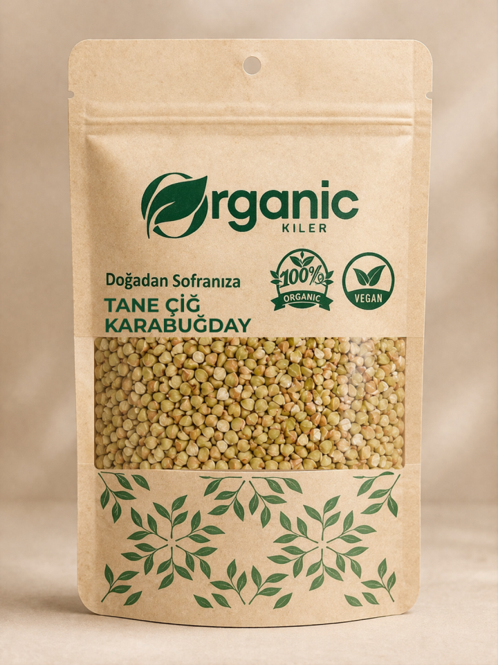 Organik Tane Çiğ Karabuğday - Greçka - Glutensiz & Saf