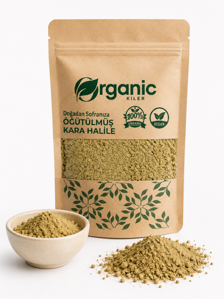 Öğütülmüş Kara Halile Tozu | %100 Doğal ve Katkısız | Organic Kiler